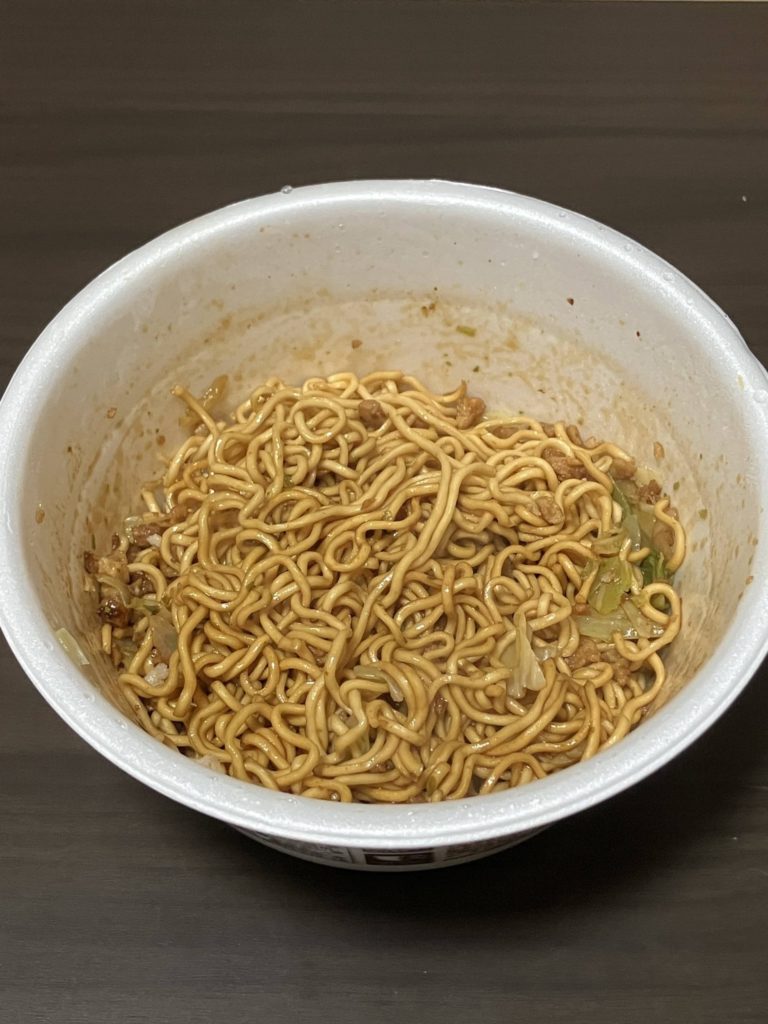 ベース焼きそば（BASE YAKISOBA）ソース味の調理後画像