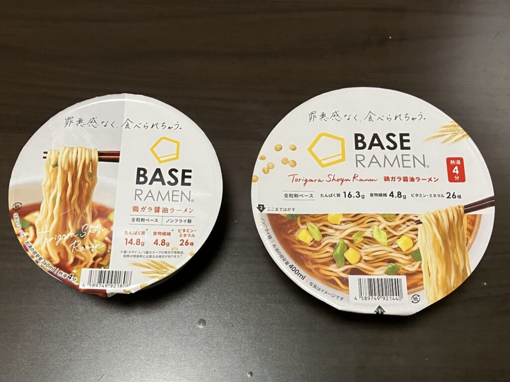 ベースラーメン 鶏ガラ醤油リニューアル前後の比較画像