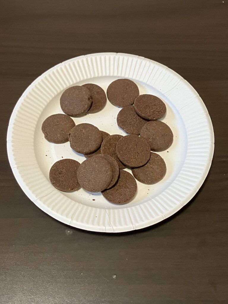 ベースクッキー　ココアの開封後画像